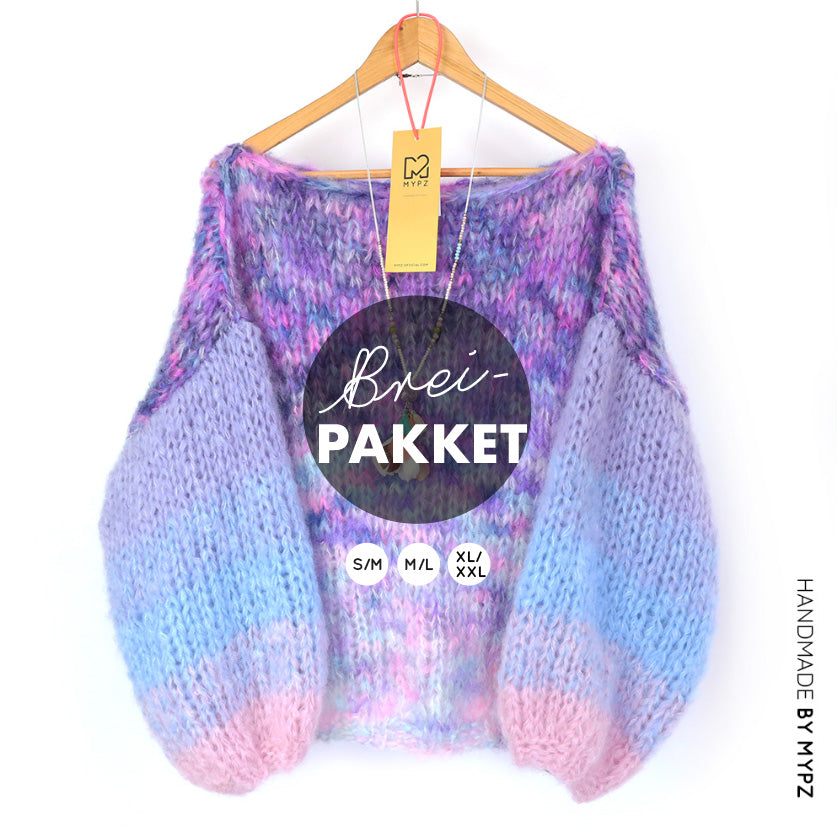 Knitting Kit – MYPZ Basic Chunky Pullover Heliotrope No15 (ENG-NL-DE-FR-ES)