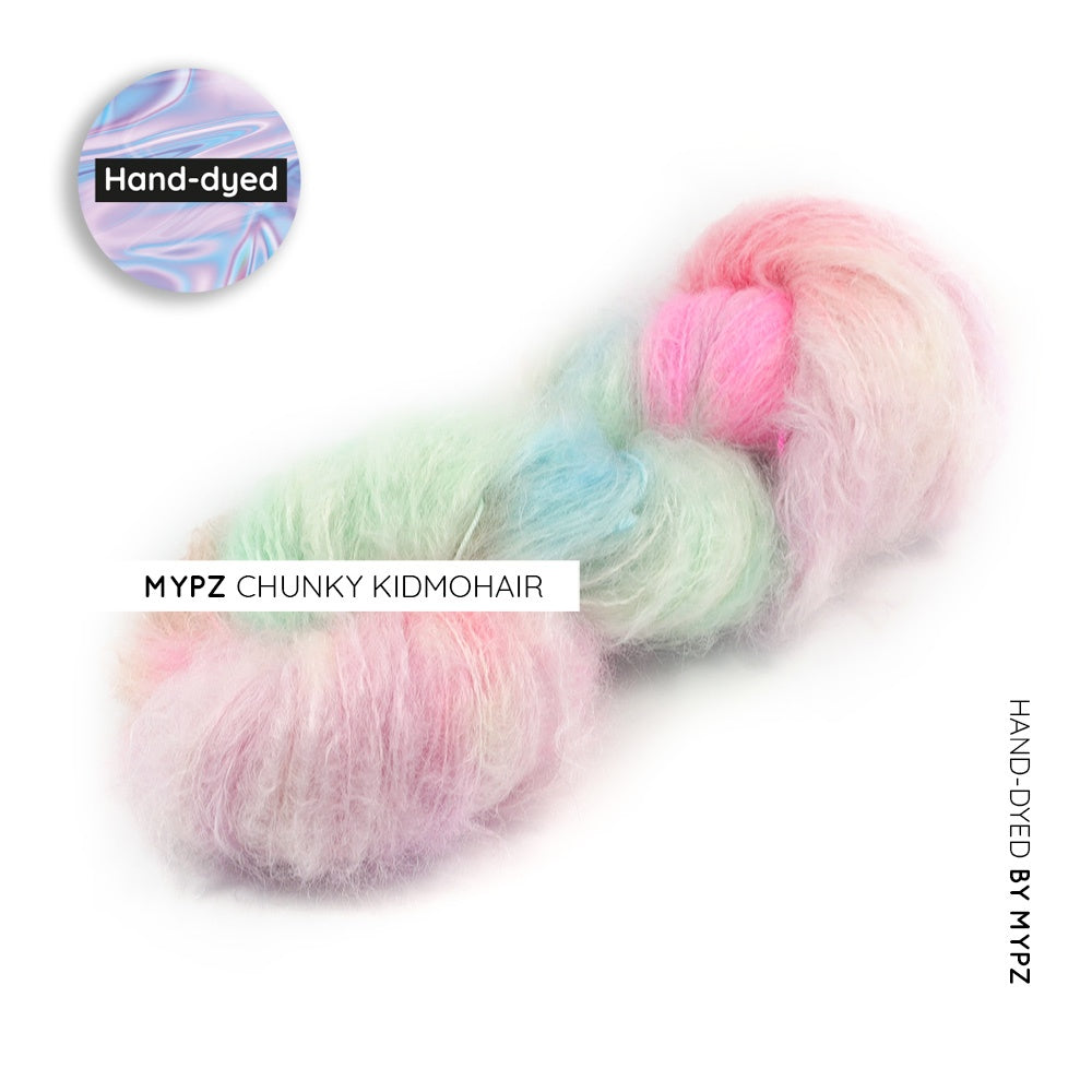 MYPZ Hand-dyed chunky kidmohair dk Pastel Summer