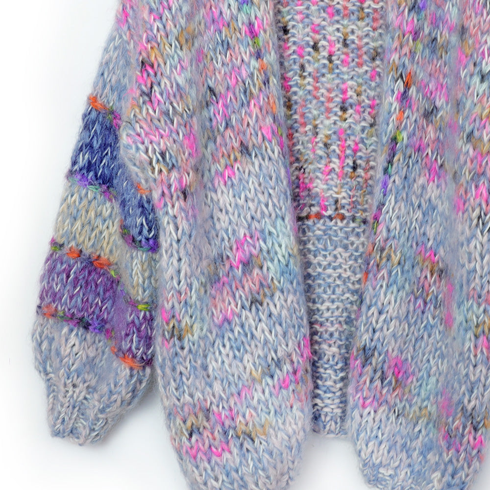 MYPZ Chunky Mohair-Wool Cardigan Vibrant