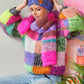 MYPZ chunky rainbow patchwork pullover No15