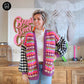 MYPZ Chunky Mohair Granny stripes cardigan Fantasy