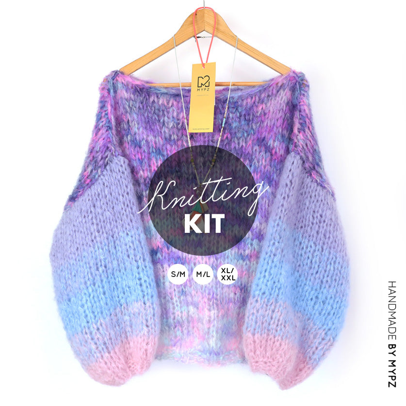 Knitting Kit – MYPZ Basic Chunky Pullover Heliotrope No15 (ENG-NL-DE-FR-ES)