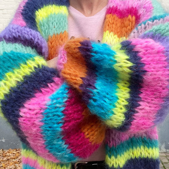 Knitting Kit – MYPZ Mohair Rainbow Cardigan No.15 (ENG-NL)